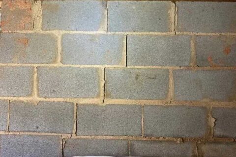 Picture of a basement wall.