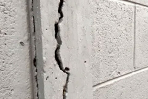 crack on the foundation