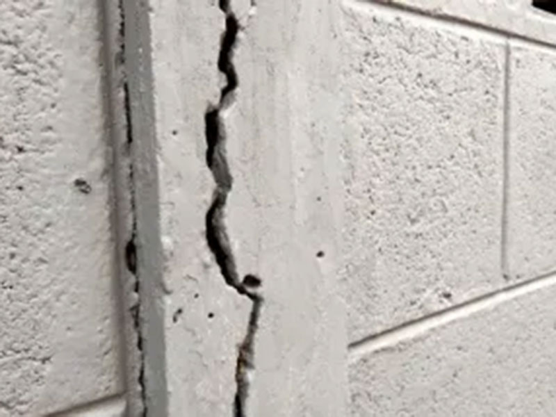 crack on the foundation
