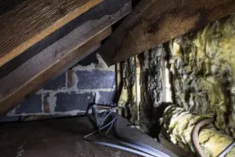 crawl space with insulation