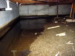 flooded floor crawlspace