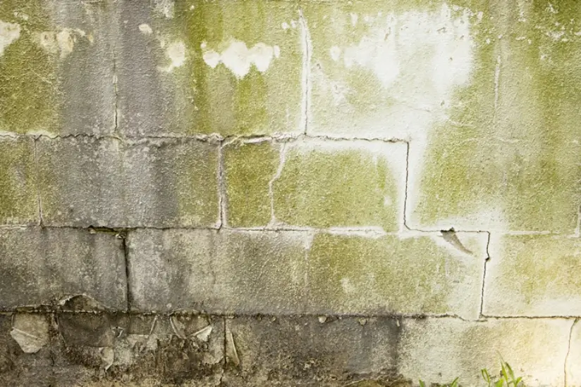 crack in the foundation due to water damage in McMurray, PA